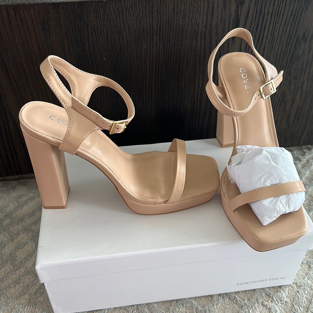 Nude platform heels size 39. Covet shoes